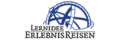 Logo des Reiseveranstalters Lernidee Erlebnisreisen mit stilisiertem blauem Globus-Symbol in Form eines Globus mit Gitternetzlinien