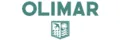 Logo des Reiseveranstalters Olimar in Petrol/Grün mit Wappen-Symbol aus Schwalbe, Sonne und Wellen
